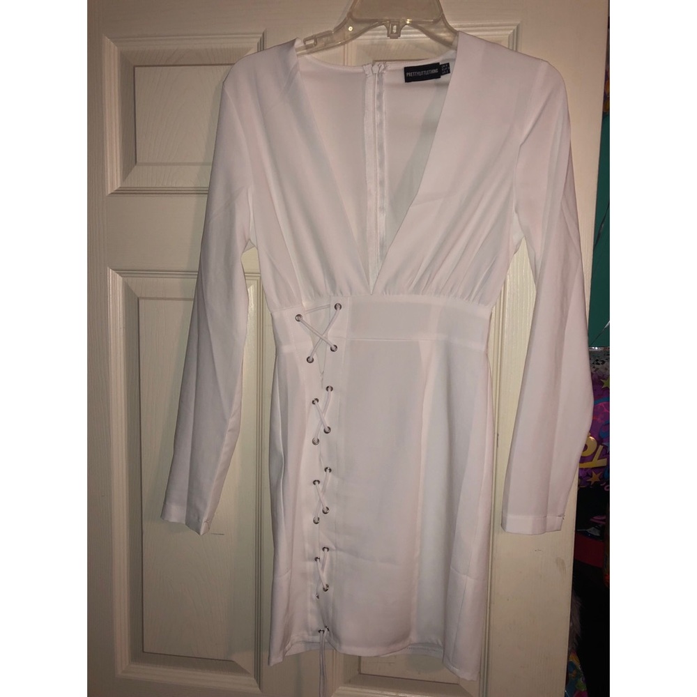 PrettyLittleThing White Dress